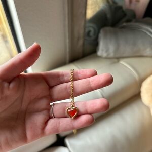 Gold Heart Pendant Necklace